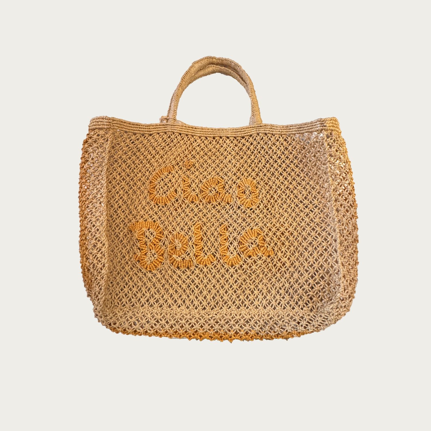 LARGE JUTE BAG | CIAO BELLA, Colour: NATURAL/ HONEY
