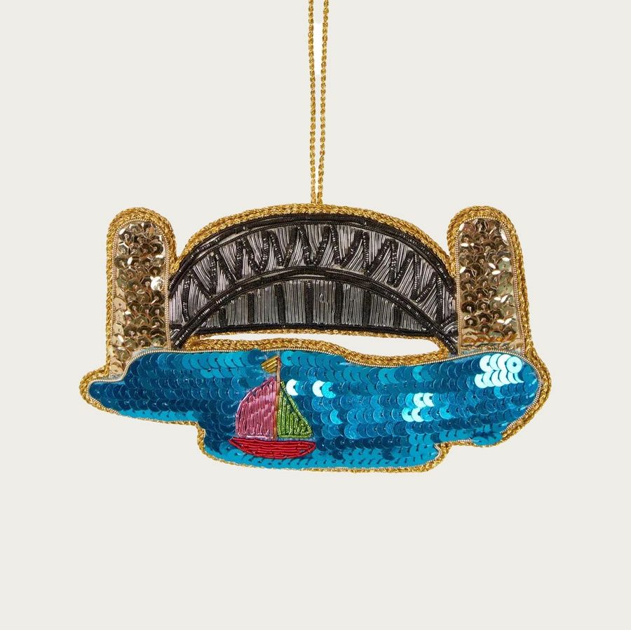 HARBOUR BRIDGE SEQUIN ORNAMENT