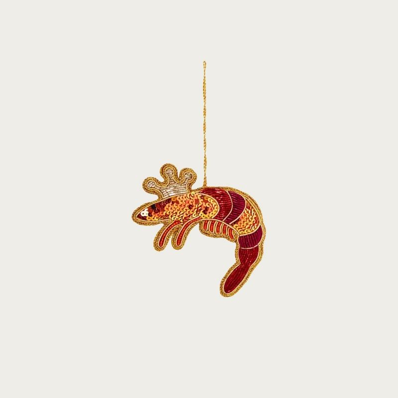 KING PRAWN SEQUIN ORNAMENT