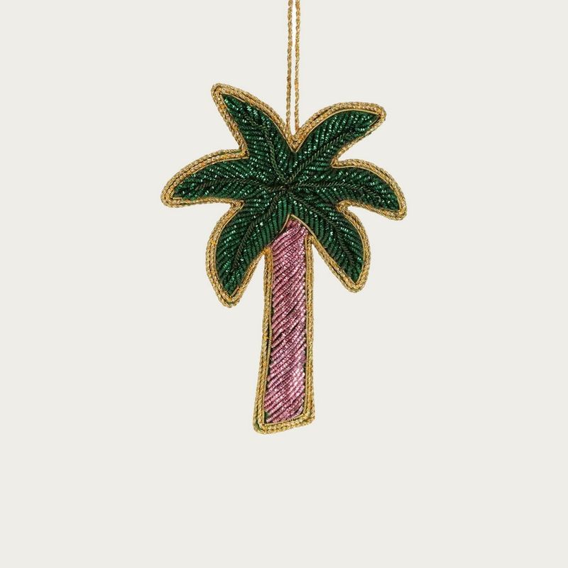 BRISSIE PALM TREE SEQUIN ORNAMENT