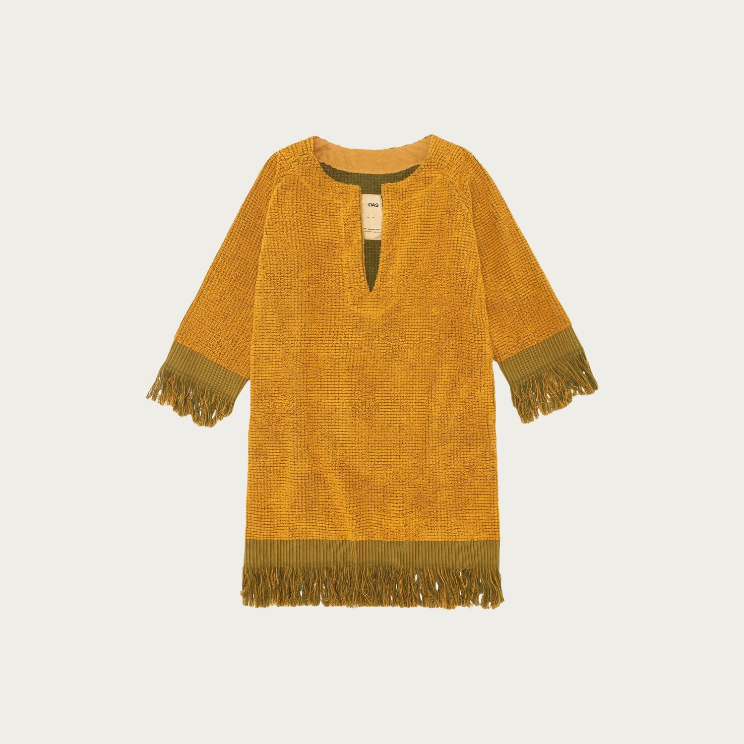 ODILIA MUSTARD TERRY DRESS