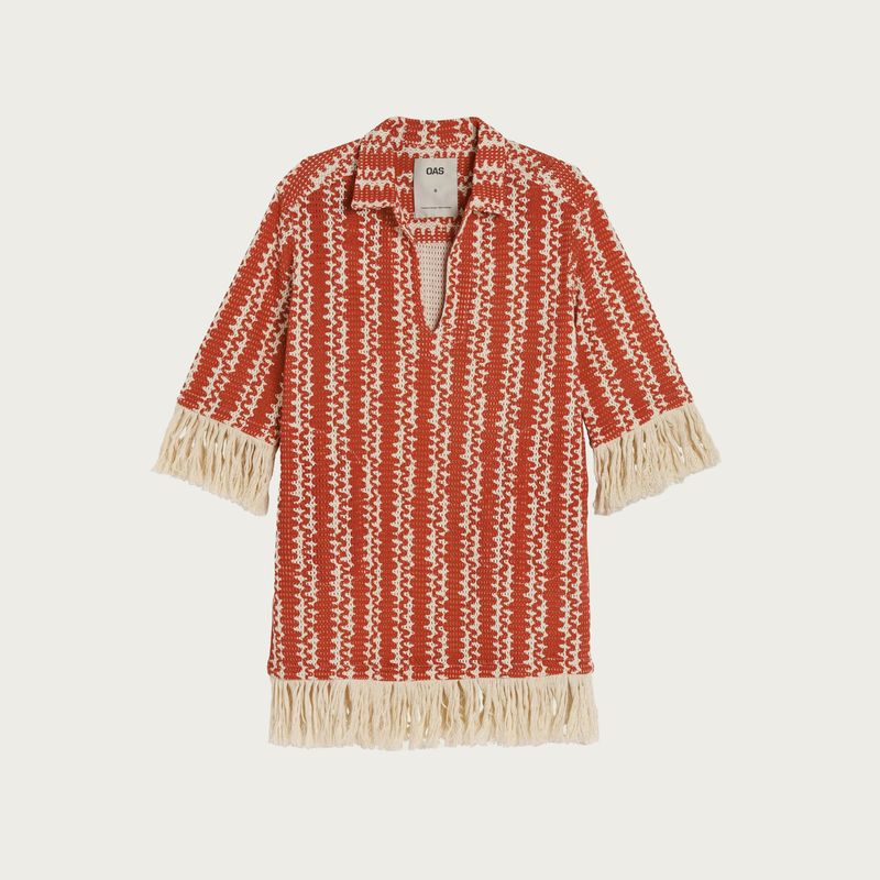 RED SCRIBBLE AYA NET DRESS