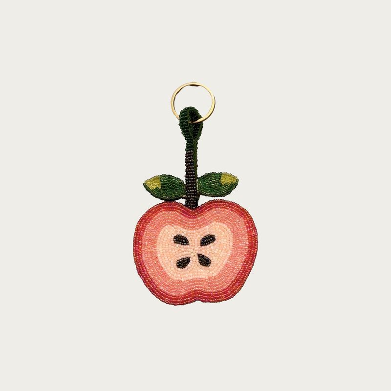 BEADED KEYRING | APPLE