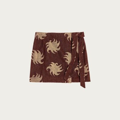 MOCHA EMBER COVE WRAP SKIRT