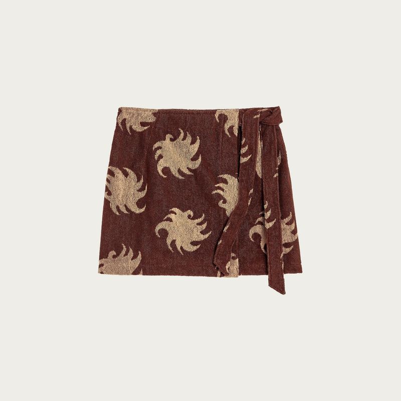 MOCHA EMBER COVE WRAP SKIRT