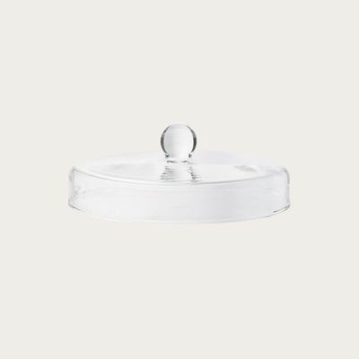 CLEAR GLASS CANDLE LID