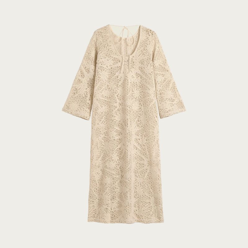 ECRU ASTREA GRACE CROTCHET DRESS