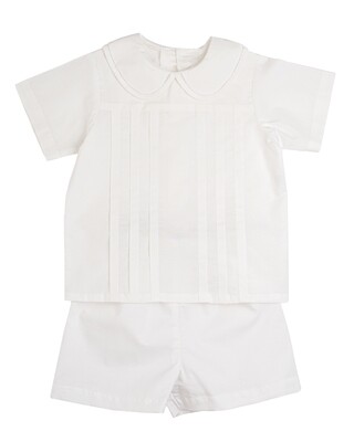 Lullaby Set Blessings Andrew Short Set White Batiste