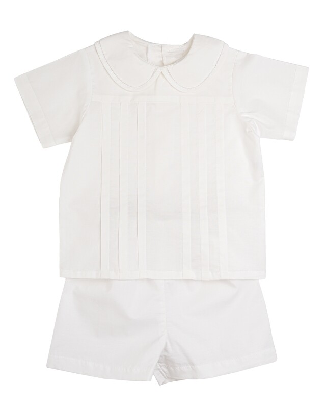 Lullaby Set Blessings Andrew Short Set White Batiste