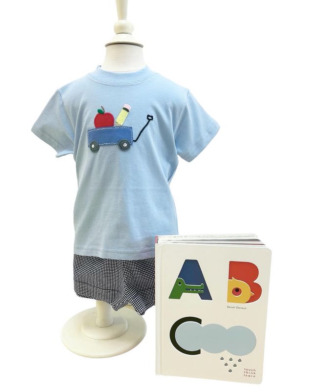 Back to School Luigi Apple Wagon Short Set 