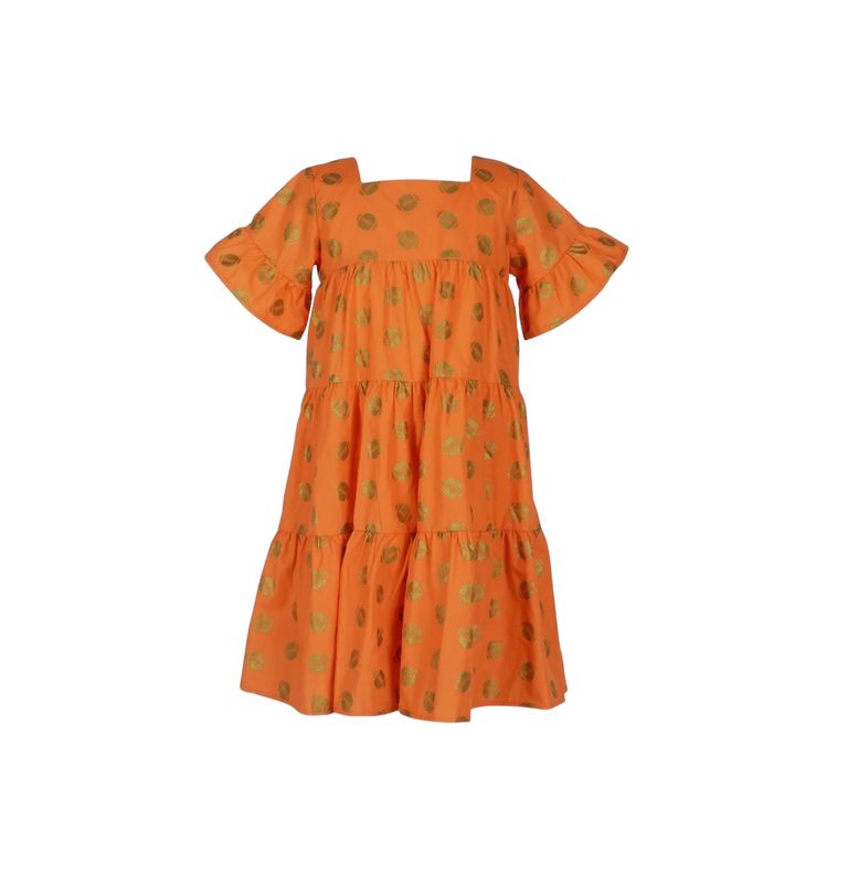The Yellow Lamb Orange Game Day Tier Dress