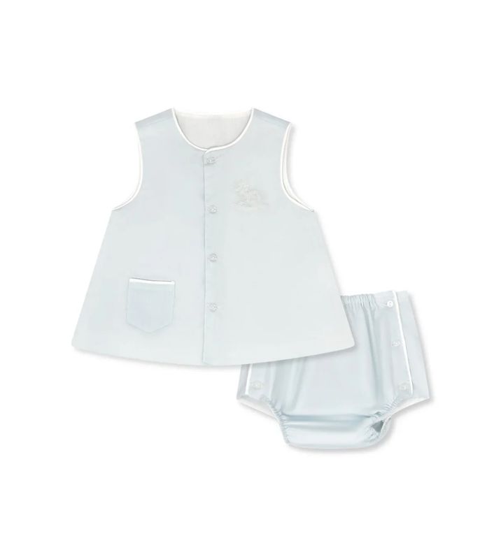 *Lullaby Set Mason Diaper Set Blessings Blue Rocking Horse