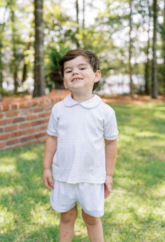 SS26 Lullaby Set Sibley Short Set Cornflower Check