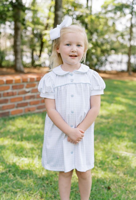 SS26 Lullaby Set Cornflower Check Breccan Dress