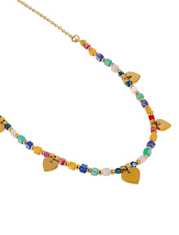 Francis &amp; Friends Maeby Multi-Colored Beaded Heart Necklace