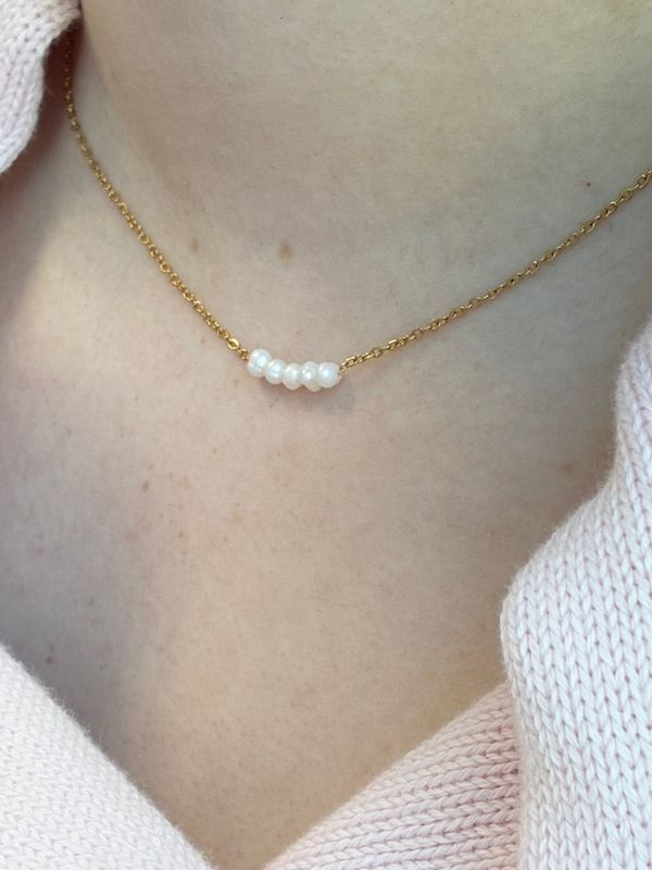 Francis &amp; Friends Kitty 5 Pearl Necklace