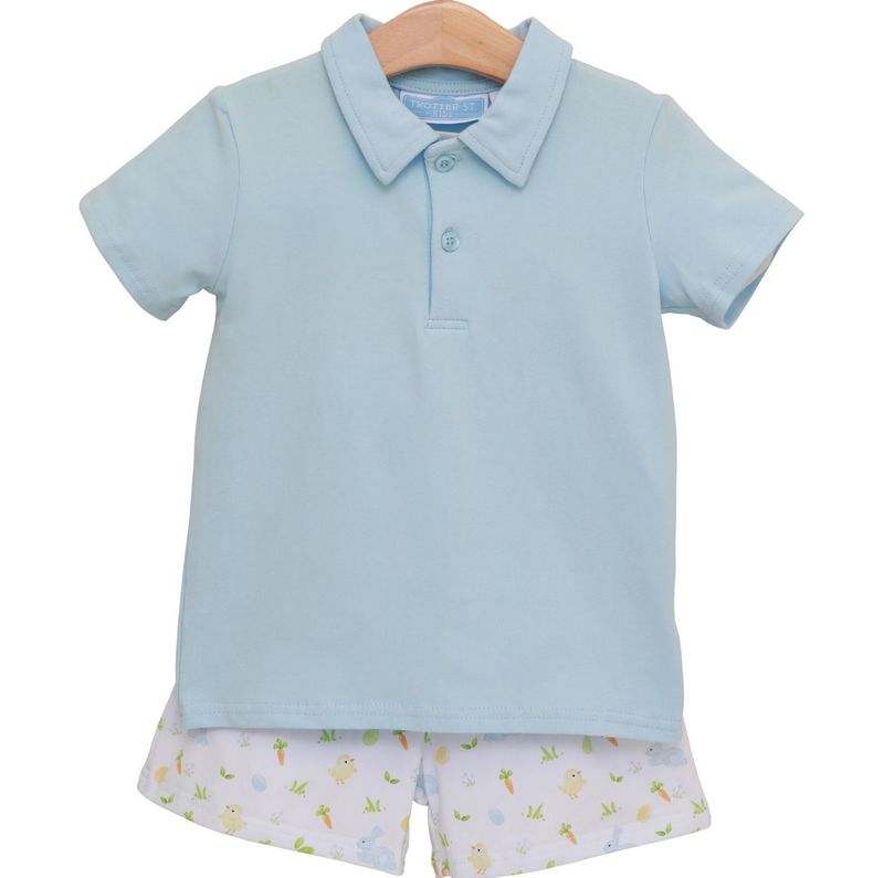SS26 Trotter Street Kids Cottontail Polo Short Set