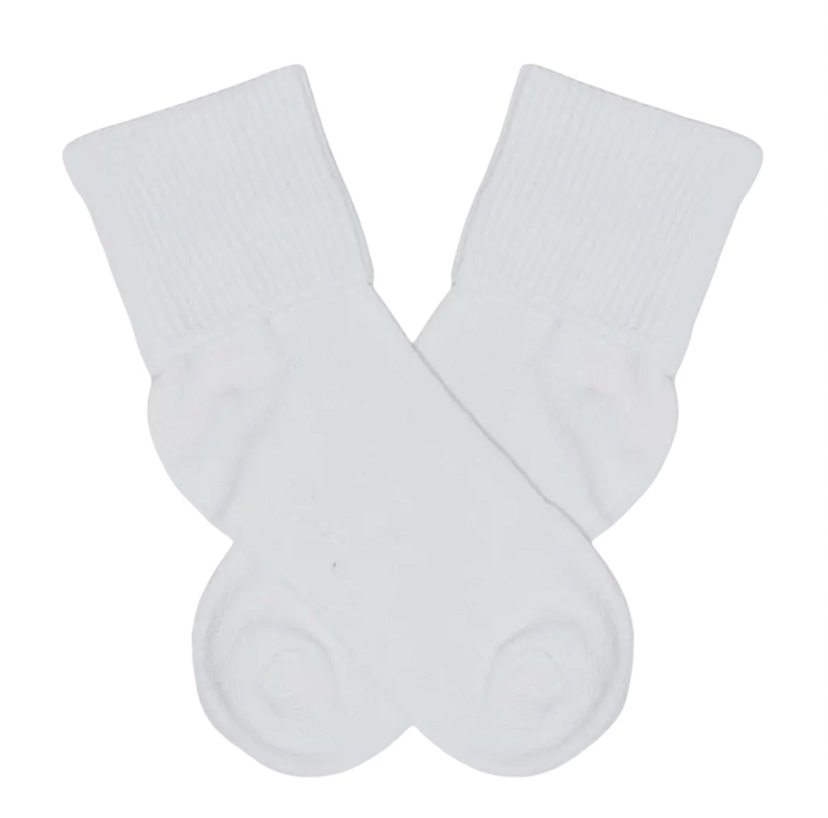Carson Elizabeth White Cotton Fold Over Socks