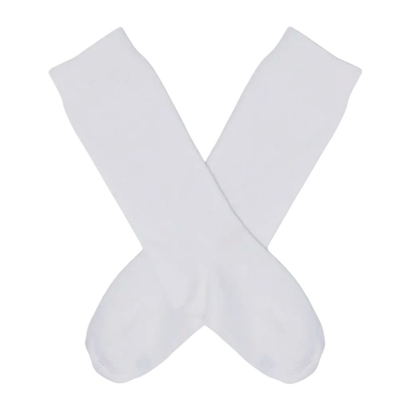 Carson Elizabeth White Cotton Knee Socks