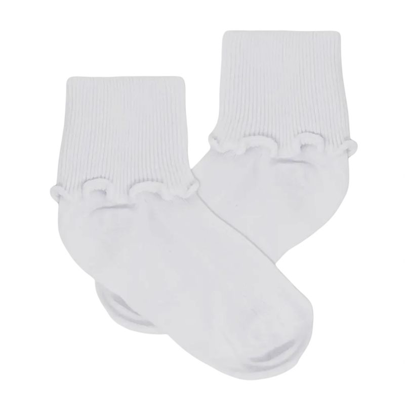 Carson Elizabeth White Cotton Ripple Sock