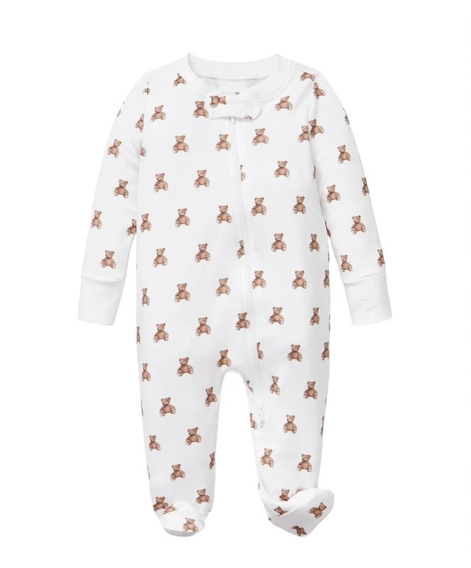 Petite Plume Pima Romper in Teddy Tales