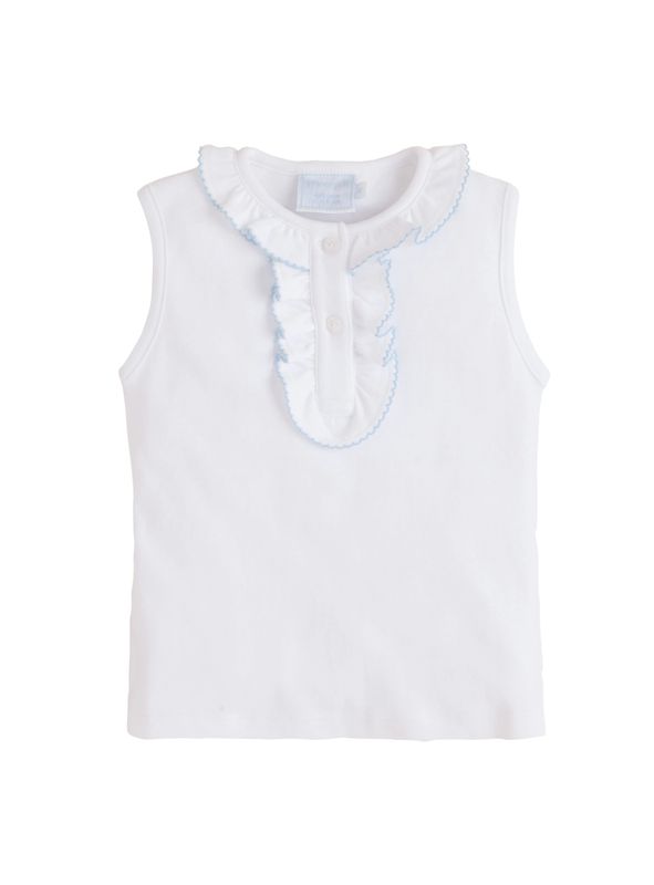 Little English Ruffled Henley Blue