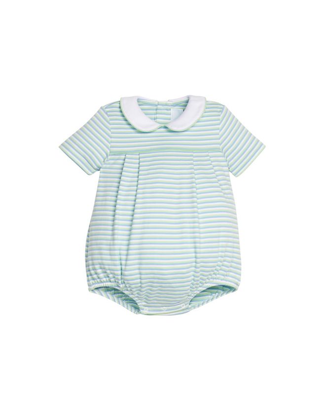 Little English Greenview Stripe Peter Pan Collar Bubble