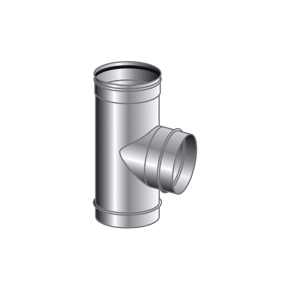 RACCORDO T 90 GRADI MONO PARETE, INOX 316 L BA