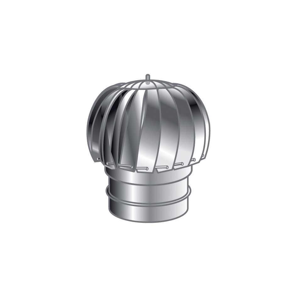 TERMINALE EOLICO MONO PARETE, INOX 316 L BA