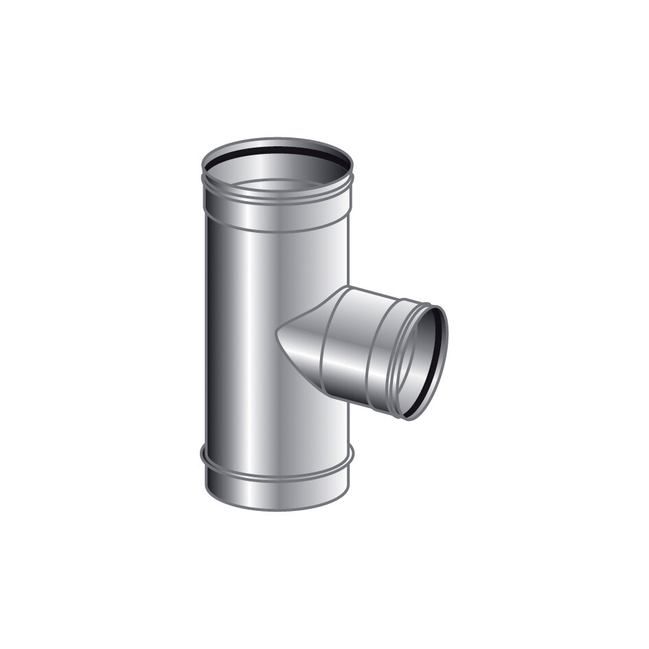 RACCORDO T 90 GRADI USCITA F MONO PARETE, INOX 316 L BA