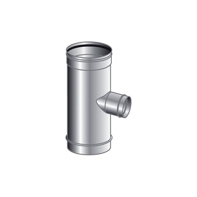 RACCORDO T 90 GRADI RIDOTTO 80 MONO PARETE, INOX 316 L BA