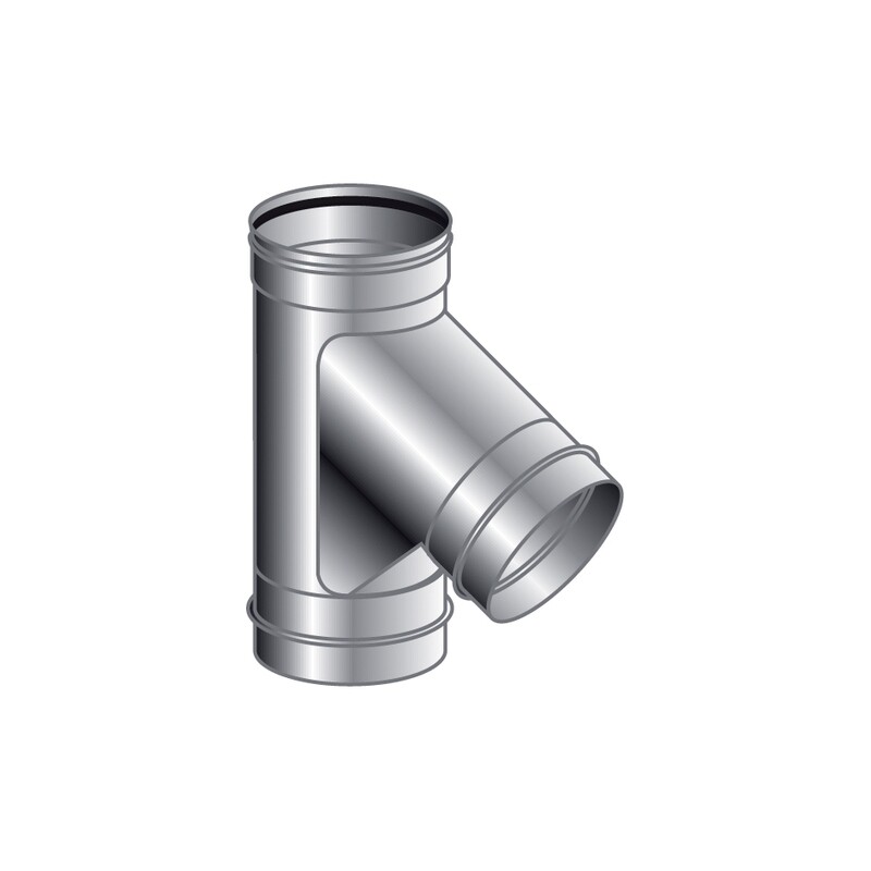RACCORDO T 45 GRADI MONO PARETE, INOX 316 L BA