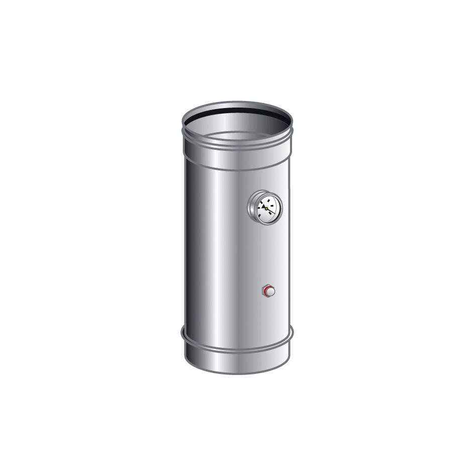 ELEMENTO PRELIEVO FUMI E TEMPERATURA MONO PARETE, INOX 316 L BA
