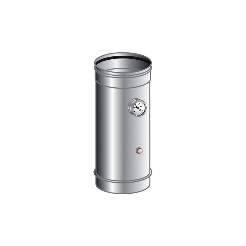 ELEMENTO PRELIEVO FUMI E TEMPERATURA MONO PARETE, INOX 316 L BA