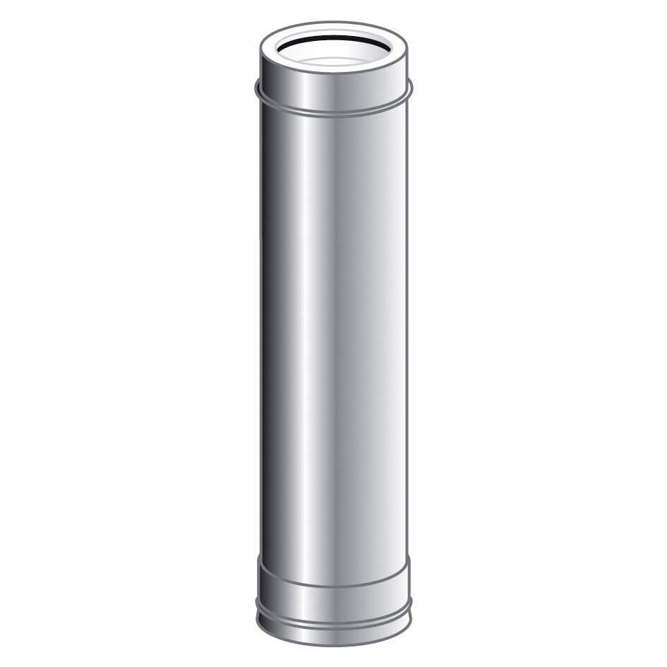 TUBO PLASTICA 1 MT PROTETTO INOX INTERCAPEDINE ARIA