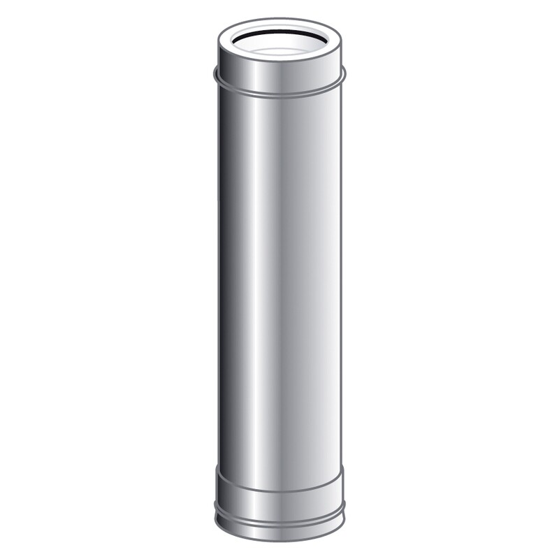 TUBO PLASTICA 1 MT PROTETTO INOX INTERCAPEDINE ARIA