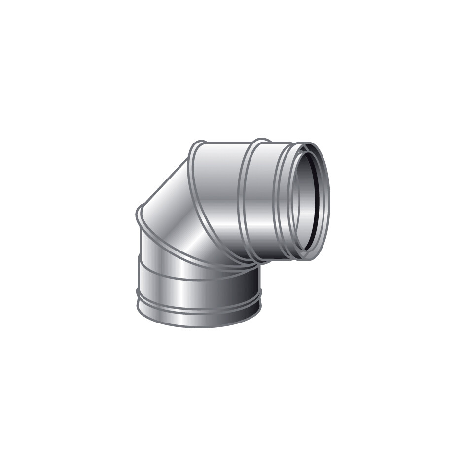 CURVA 90 GRADI INOX INTERCAPEDINE ARIA