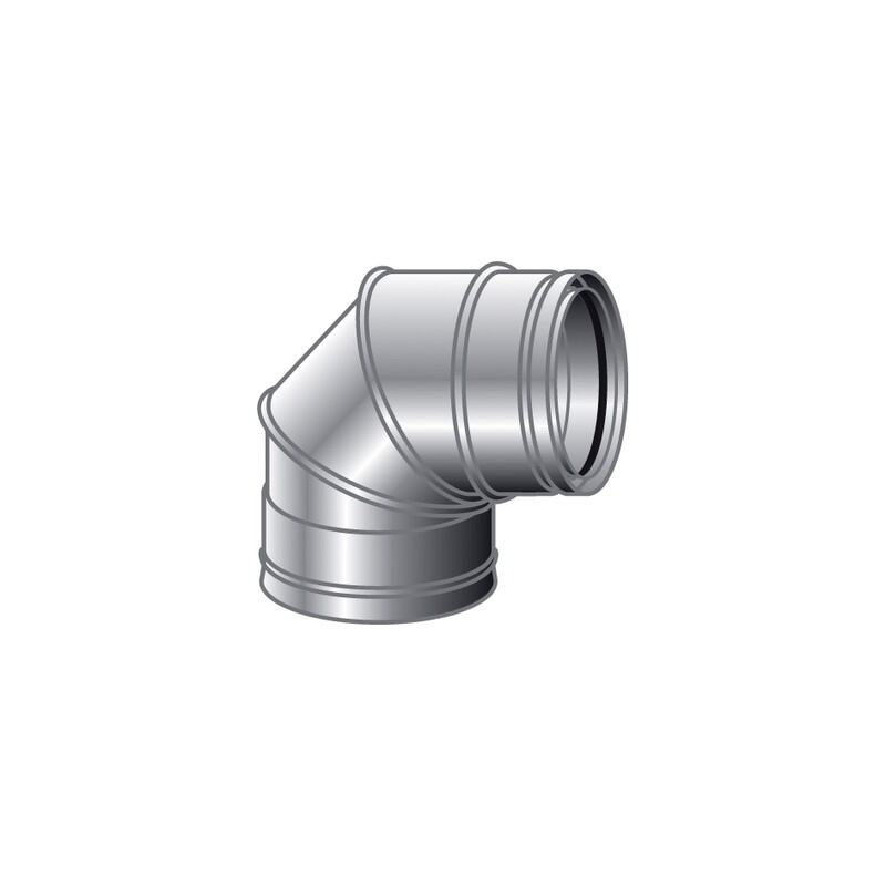 CURVA 90 GRADI INOX INTERCAPEDINE ARIA