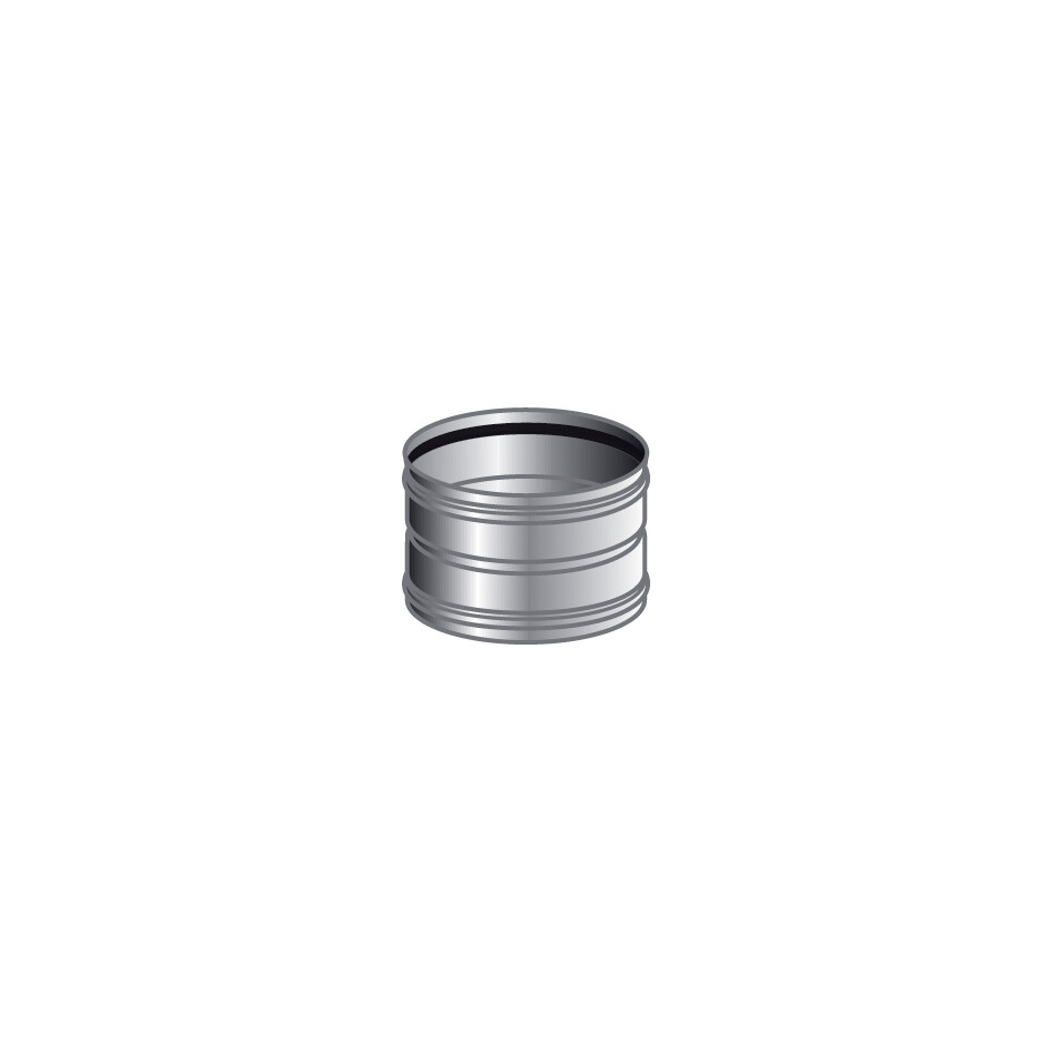MANICOTTO F-F MONO PARETE, INOX 316 L BA