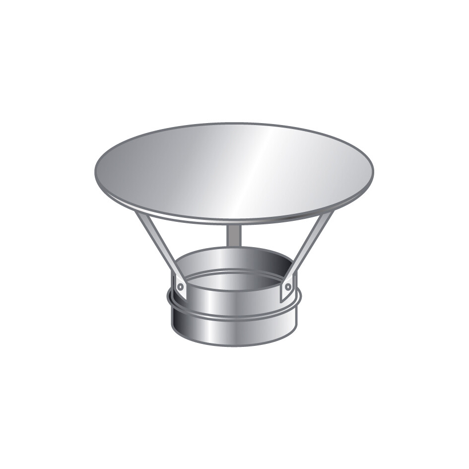 TERMINALE CINESE MONO PARETE, INOX 316 L BA