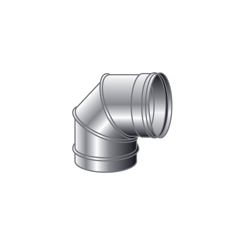 CURVA 90 GRADI MONO PARETE, INOX 316 L BA