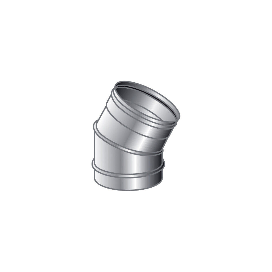 CURVA 15 GRADI MONO PARETE, INOX 316 L BA