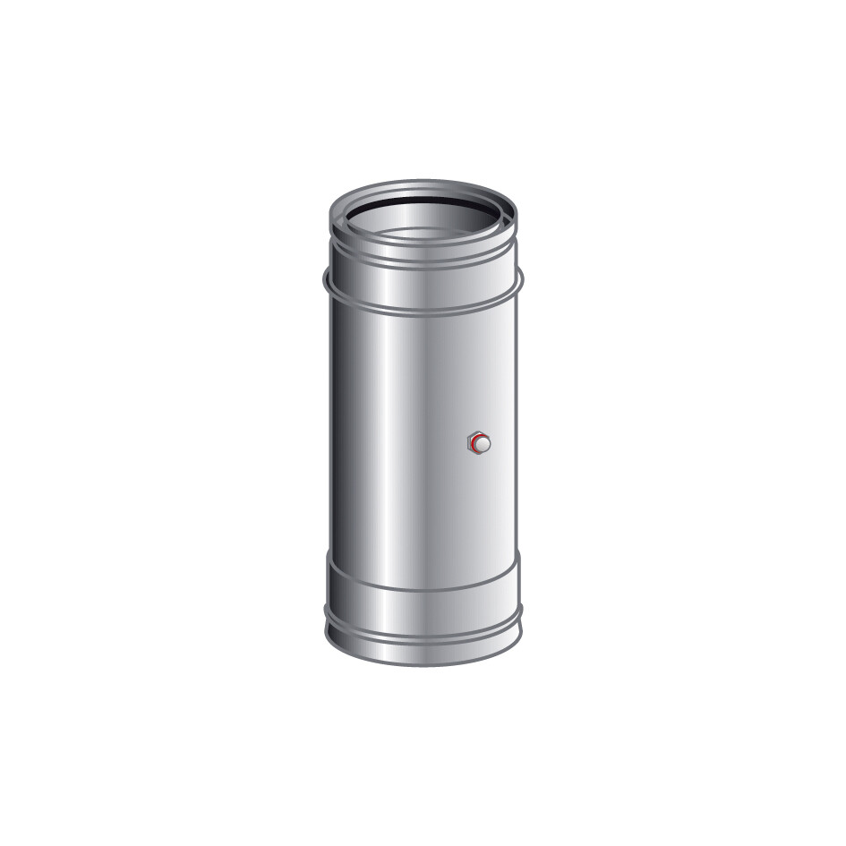 ELEMENTO PRELIEVO FUMI INOX INTERCAPEDINE ARIA
