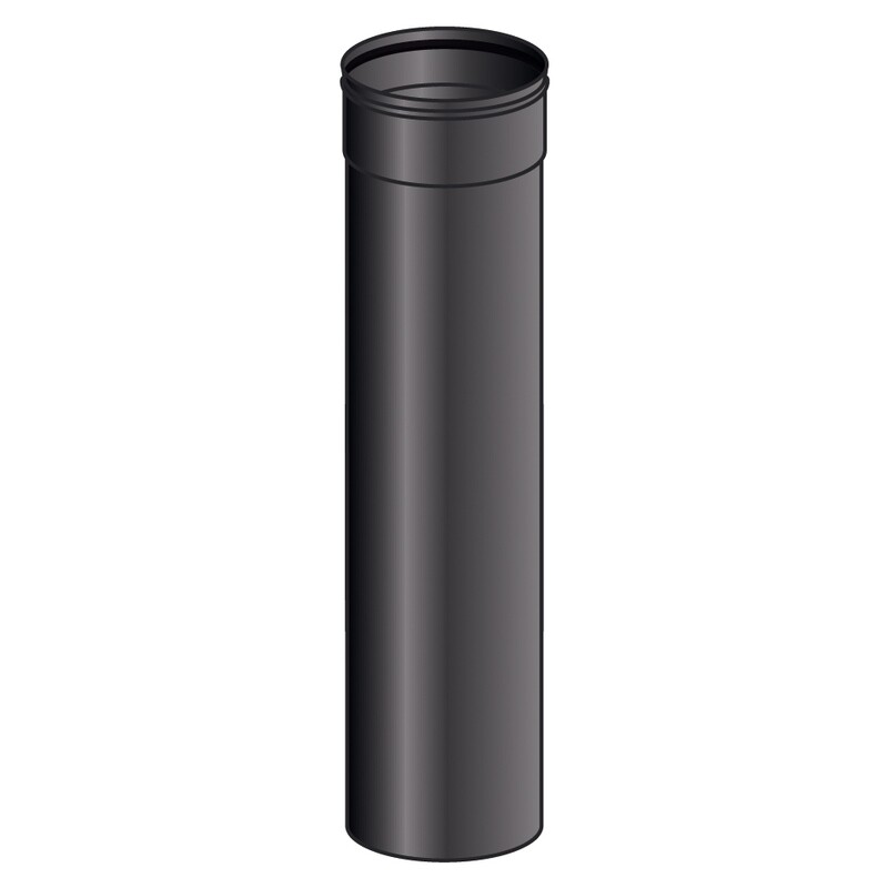 TUBO 1 MT MONO PARETE, FERRO 1.2 VERNICIATO NERO