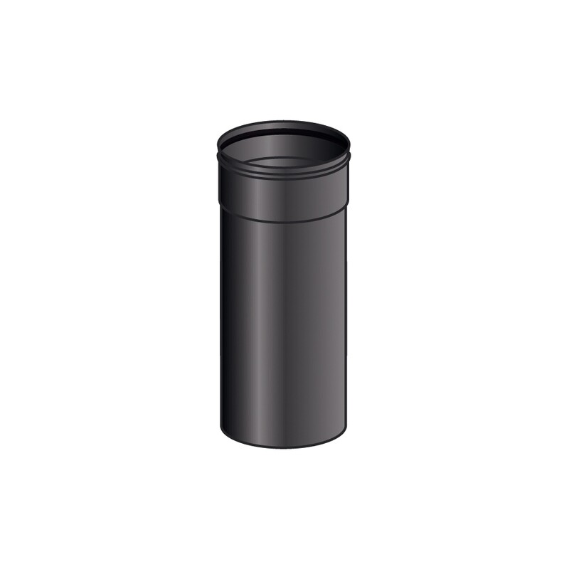 TUBO 0.5 MT MONO PARETE, FERRO 1.2 VERNICIATO NERO