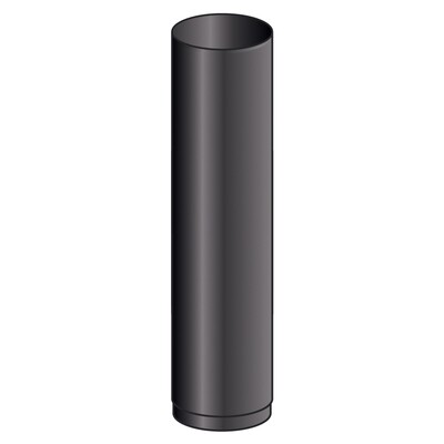 TUBO 1 MT MONO PARETE, FERRO 2.0 VERNICIATO NERO