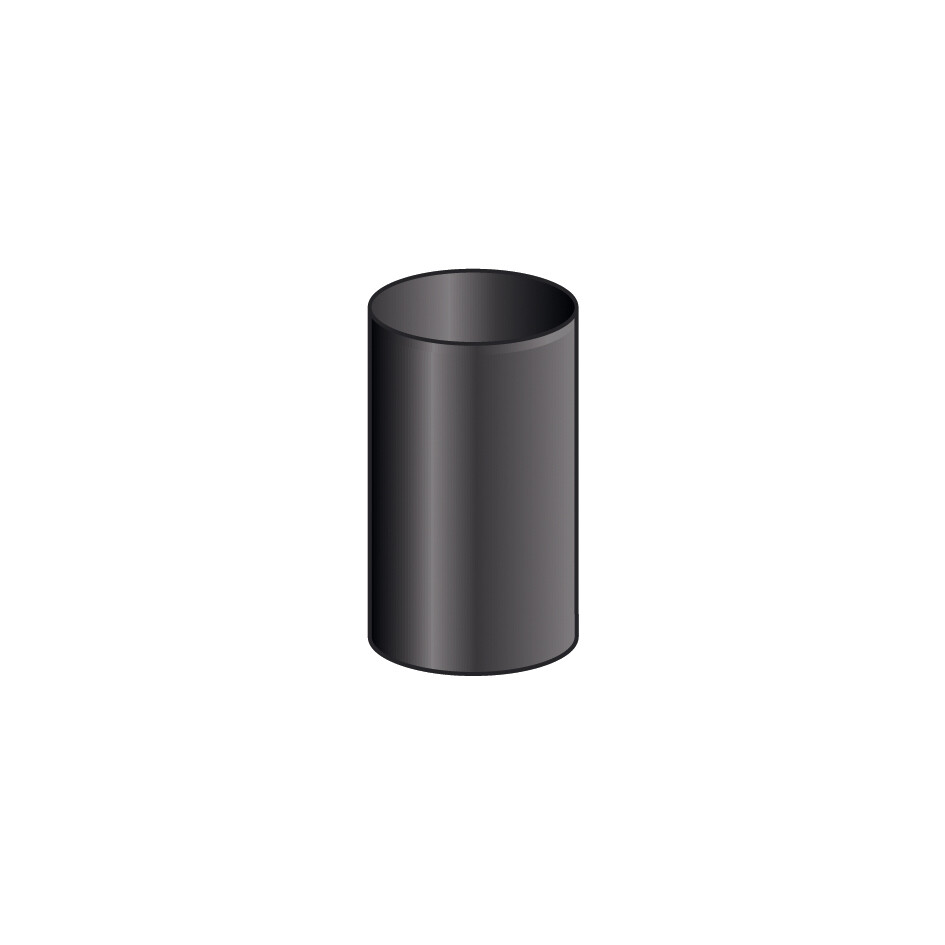 MANICOTTO F/F MONO PARETE, FERRO 2.0 VERNICIATO NERO