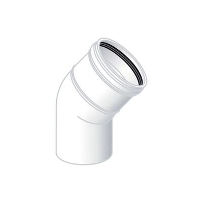 CURVA 45 GRADI MONO PARETE PLASTICA