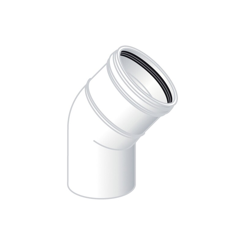 CURVA 45 GRADI MONO PARETE PLASTICA