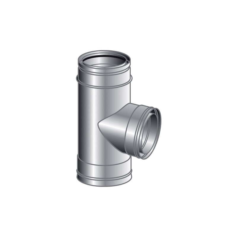RACCORDO T 90 GRADI INOX INTERCAPEDINE ARIA